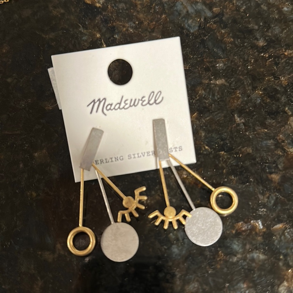 Madewell dangle face earrings
